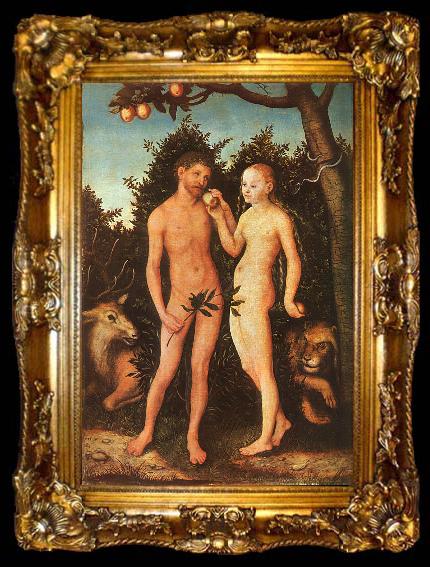 framed  Lucas  Cranach Adam and Eve, ta009-2